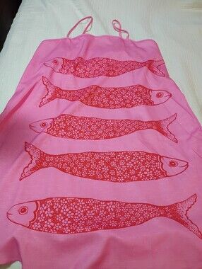 Pink Fish-Print Pet Fish Cover